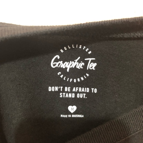 Black Hollister long Graphic Tee - Picture 3 of 3